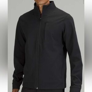 Lululemon Sojourn Track Jacket Large Black Full Zip Stretch Softshell Warpstreme